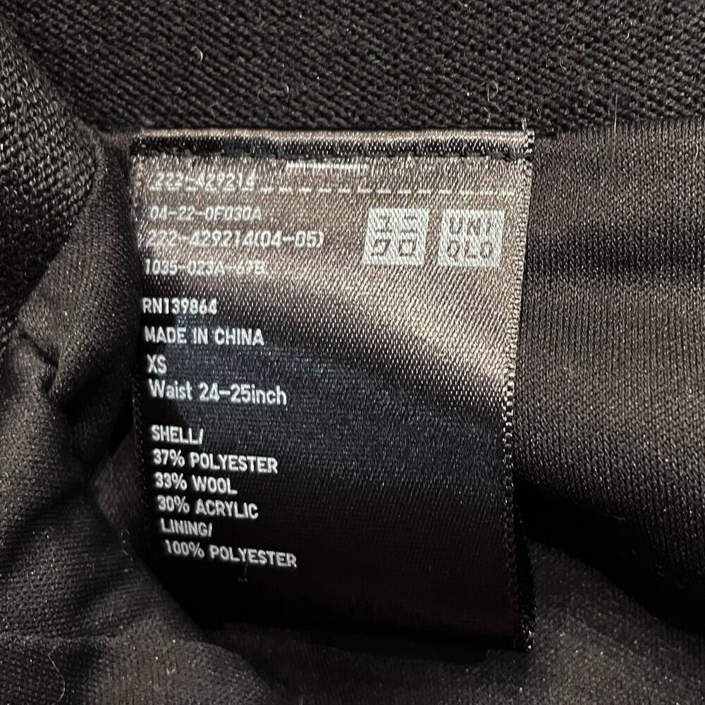 Like New Uniqlo Wool Blend Plaid Midi Skirt Grey Black XS - Picture 6 of 7